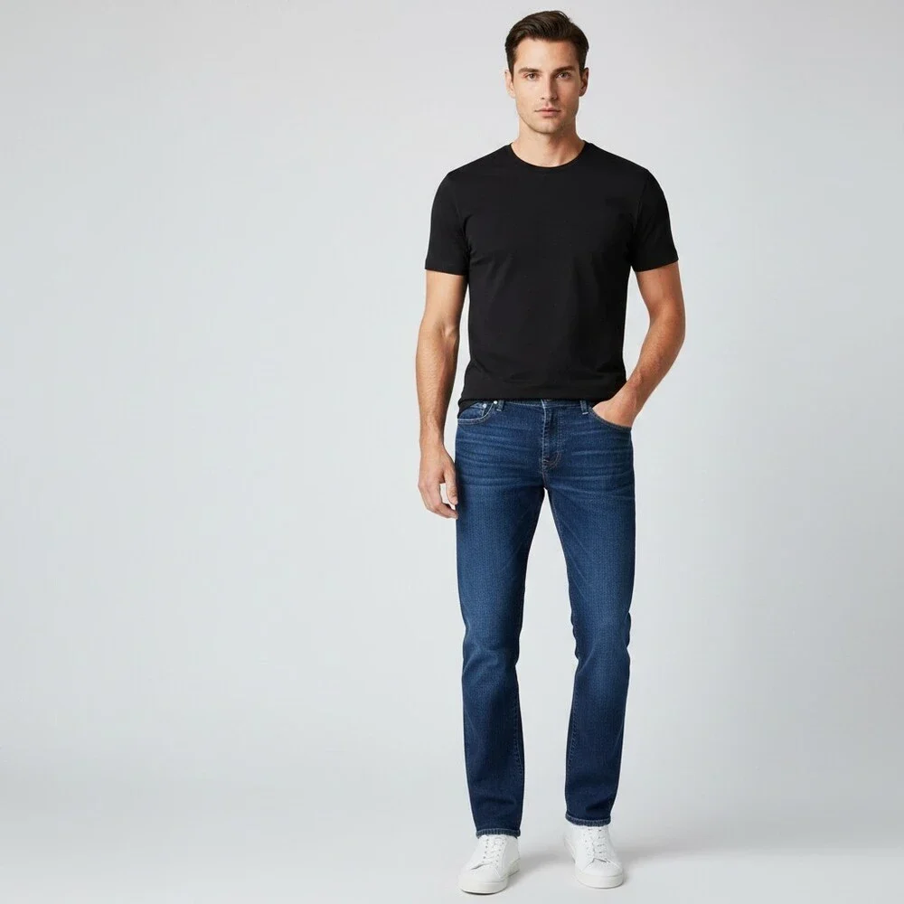 7 For All Mankind Standard Straight Leg Jeans Men's 36x30 Medium Blue Wash